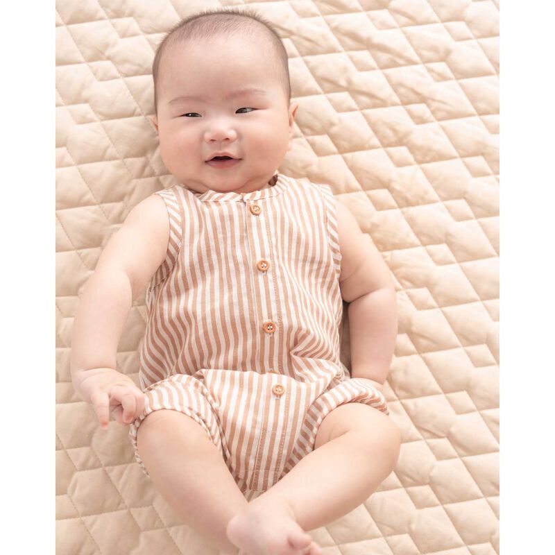 B&eacute;b&eacute; Brady Stripe Woven Romper image number 1